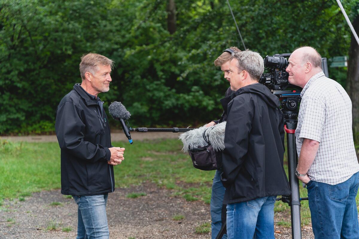 Dreharbeiten des MDR bei der  Wanderung am Dünkreuz ©Alexander Franke, Stadtverwaltung Heilbad Heiligenstadt